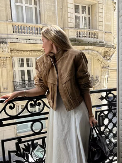 Classic Suede Women's Biker Jacket