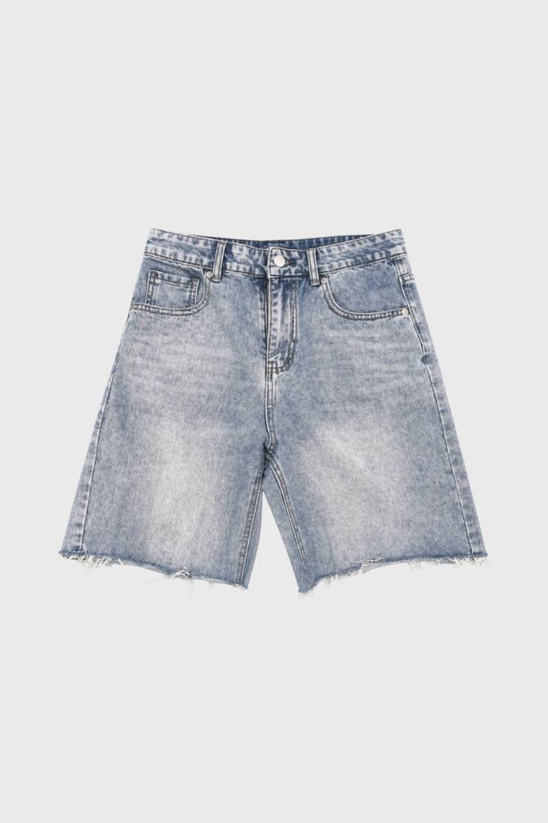 Women's Vintage Denim Frayed Hem Shorts