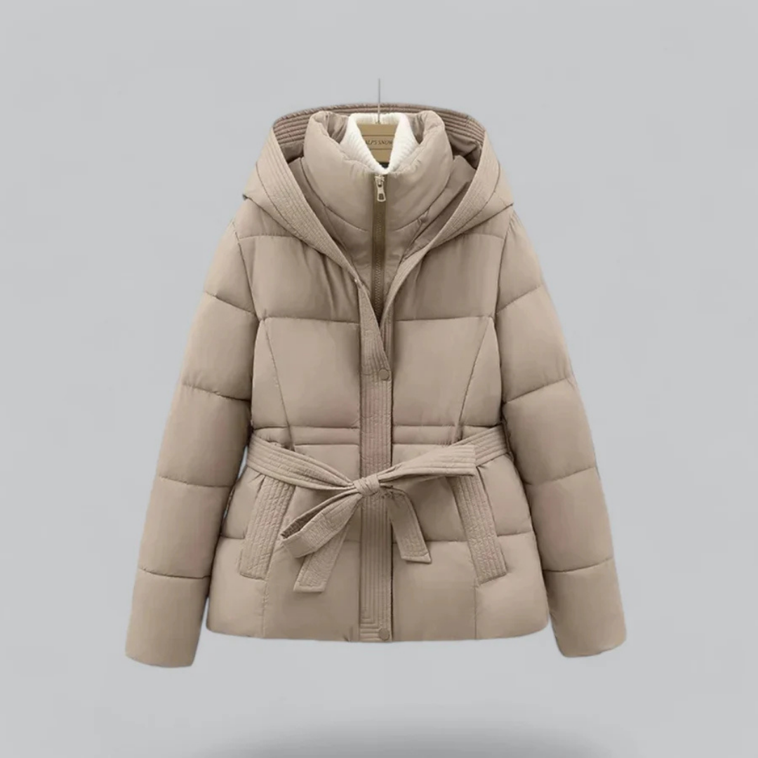 Cozy Fitted Hooded Puffer Coat for Women's Winter