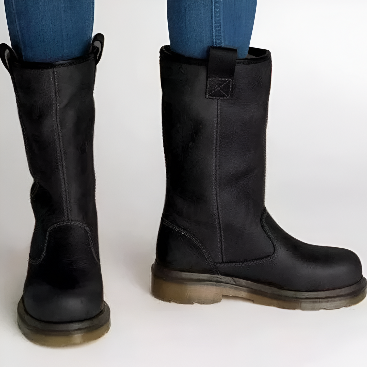 Warm Synthetic Leather Ankle Boots