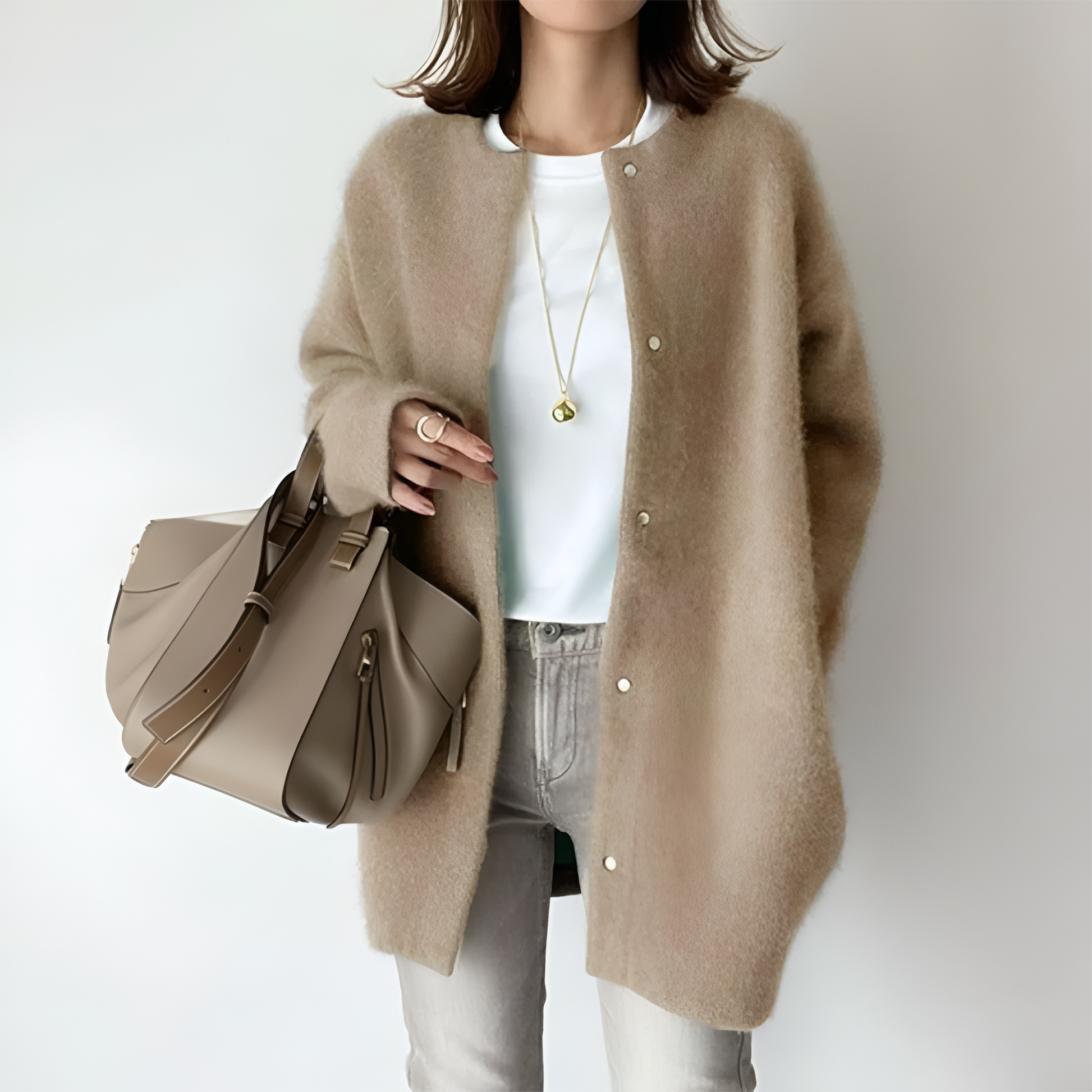 Soft Large Women's Cardigan Sweater - OutfitLondon