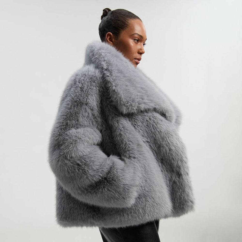 Premium Fake Fur Women's Parka Coat