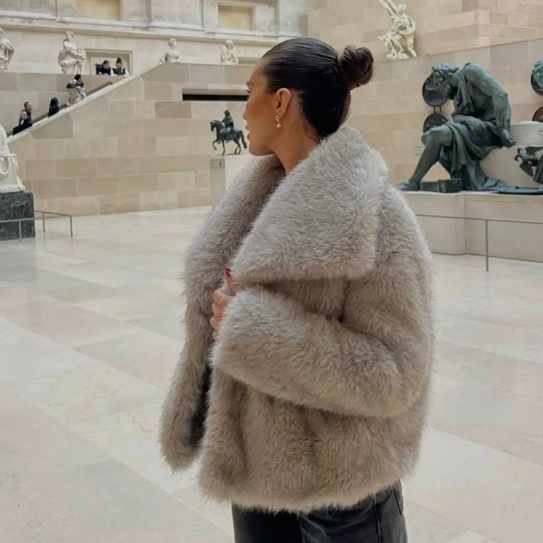 Premium Fake Fur Women's Parka Coat