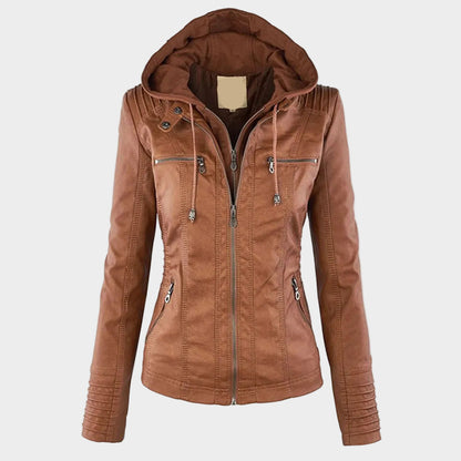 Waterproof Insulated Women's Leather Jacket