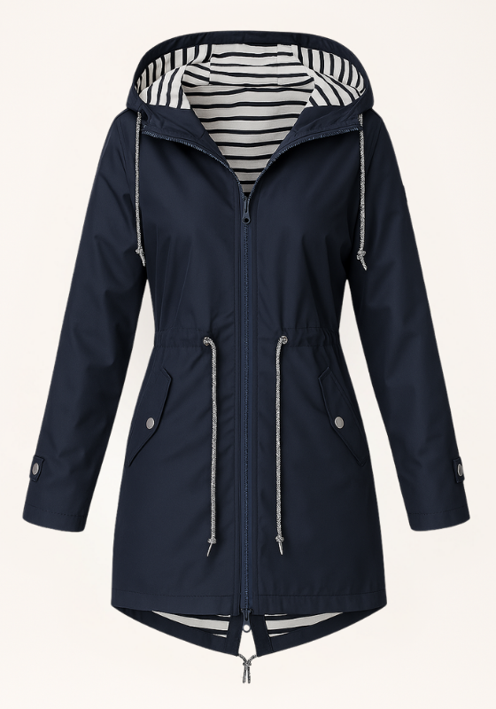 Waterproof Women's Raincoat - Adjustable Slim Fit Jacket