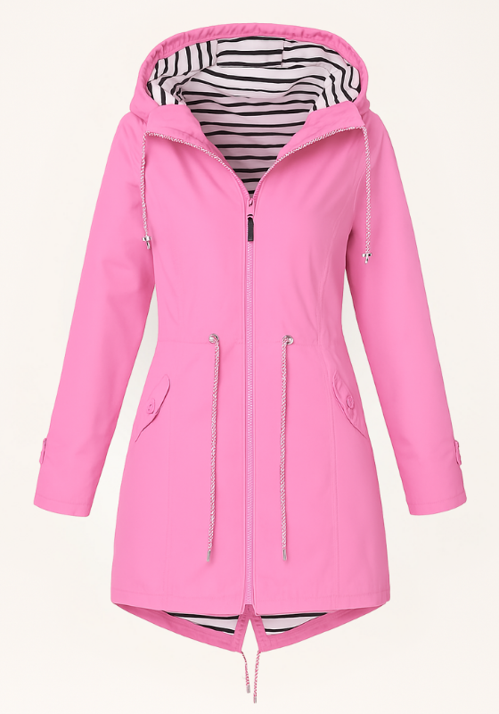 Waterproof Women's Raincoat - Adjustable Slim Fit Jacket