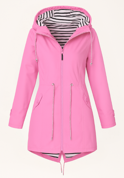 Waterproof Women's Raincoat - Adjustable Slim Fit Jacket