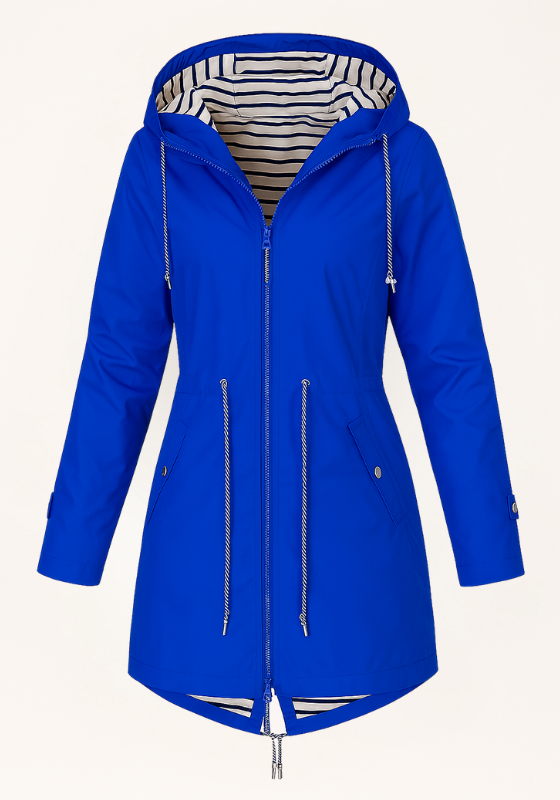 Waterproof Women's Raincoat - Adjustable Slim Fit Jacket