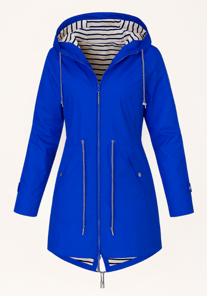 Waterproof Women's Raincoat - Adjustable Slim Fit Jacket