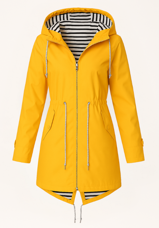 Waterproof Women's Raincoat - Adjustable Slim Fit Jacket