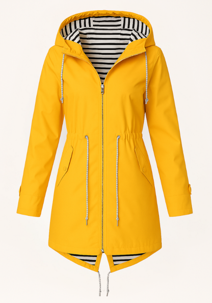 Waterproof Women's Raincoat - Adjustable Slim Fit Jacket