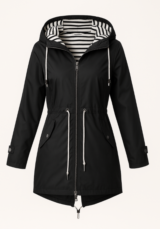 Waterproof Women's Raincoat - Adjustable Slim Fit Jacket