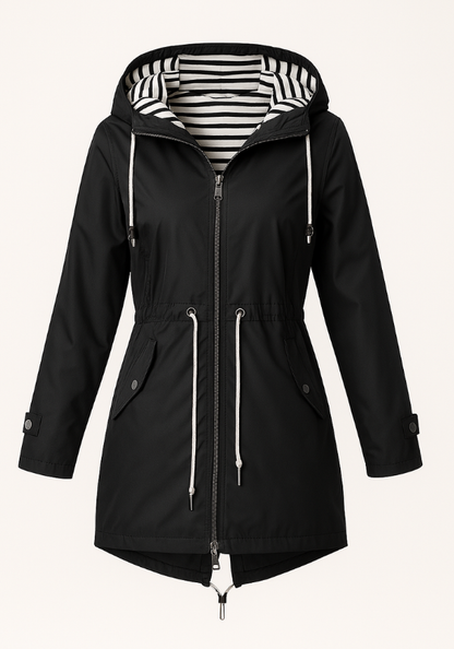 Waterproof Women's Raincoat - Adjustable Slim Fit Jacket