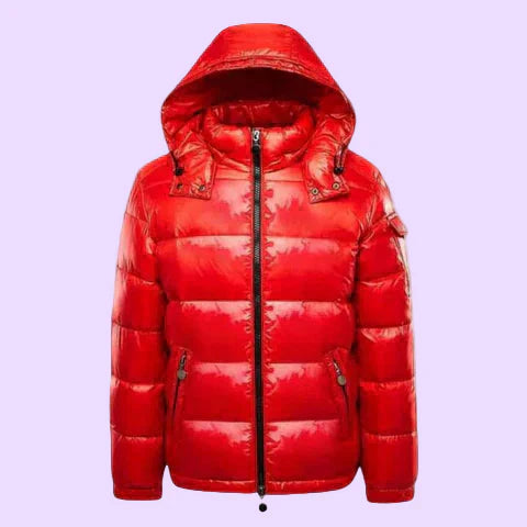 Shiny Water Resistant Parka Coat - OutfitLondon