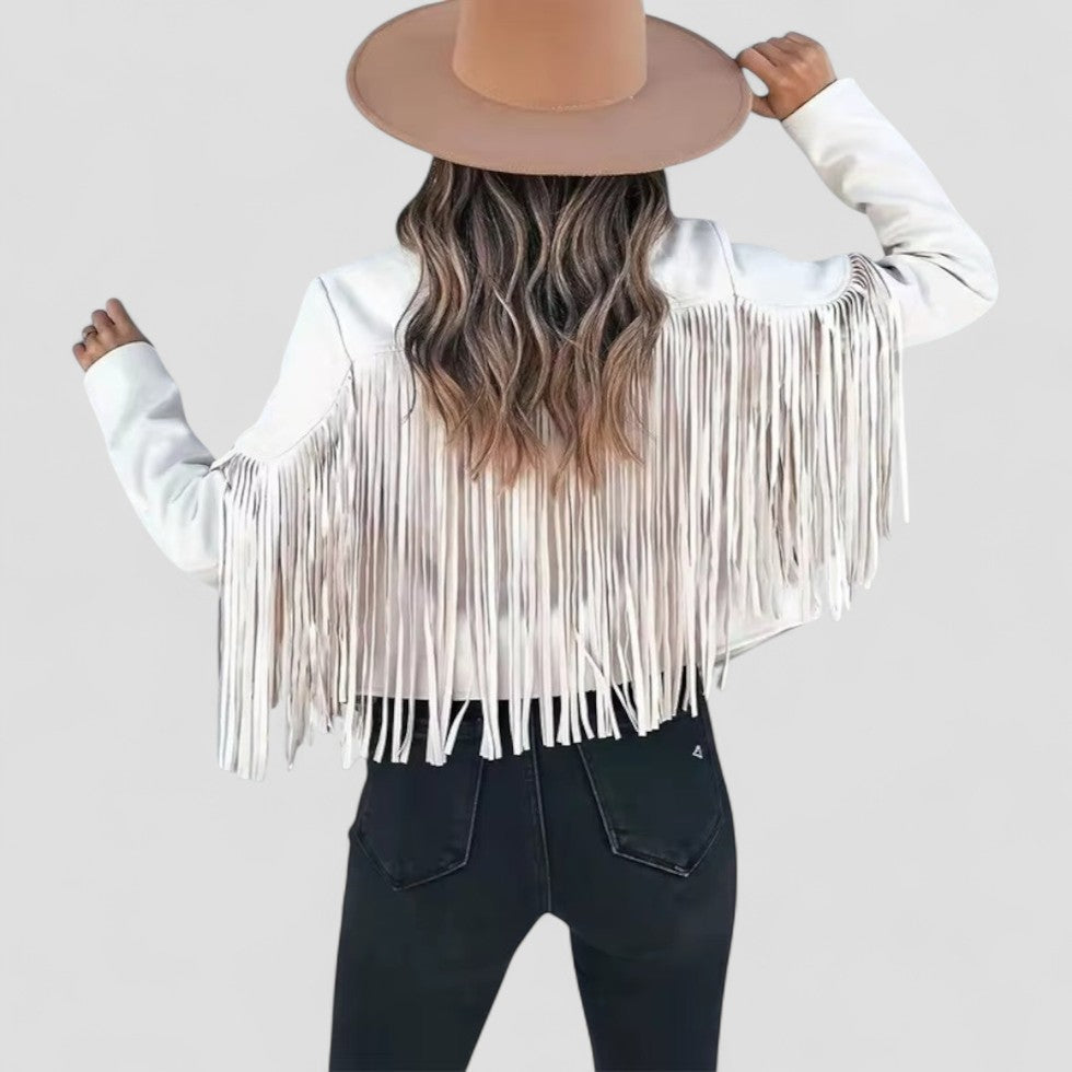 Ladies' Distressed Edge Short Jacket - OutfitLondon