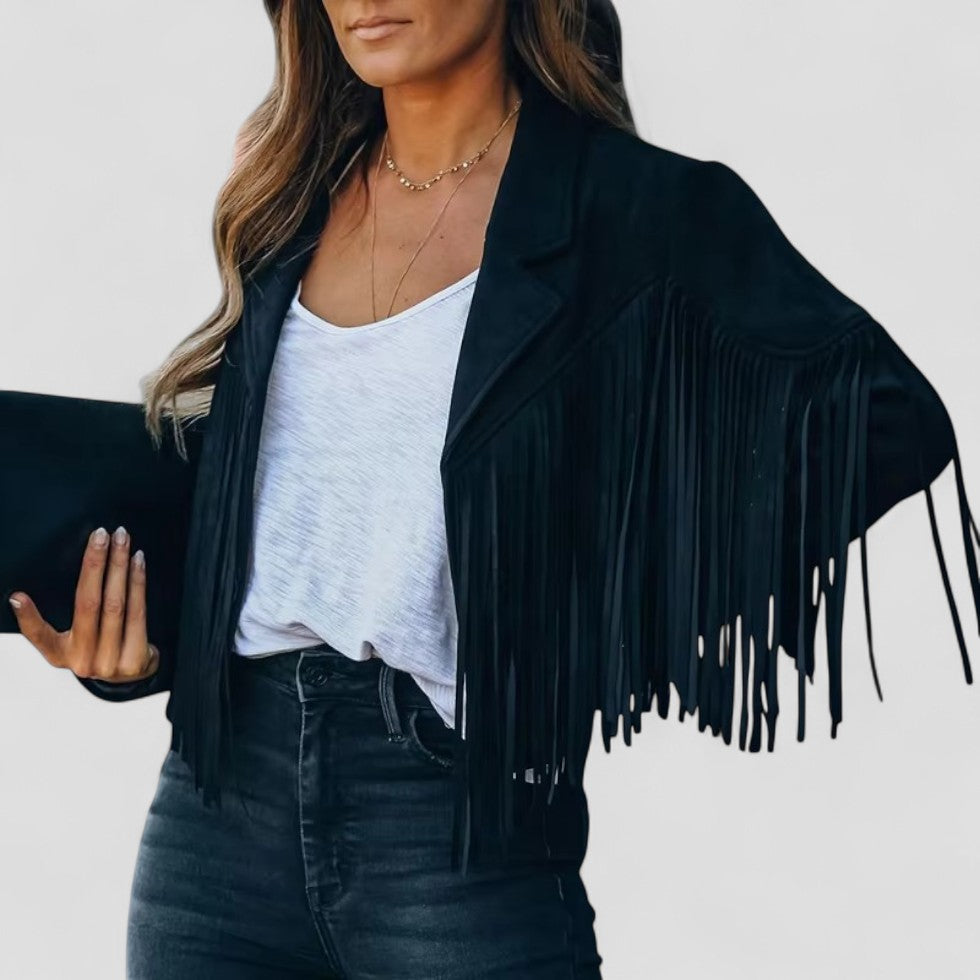 Ladies' Distressed Edge Short Jacket