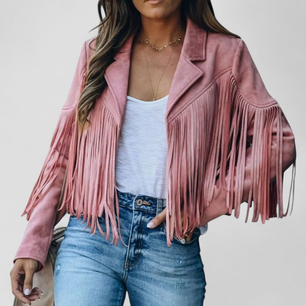 Ladies' Distressed Edge Short Jacket