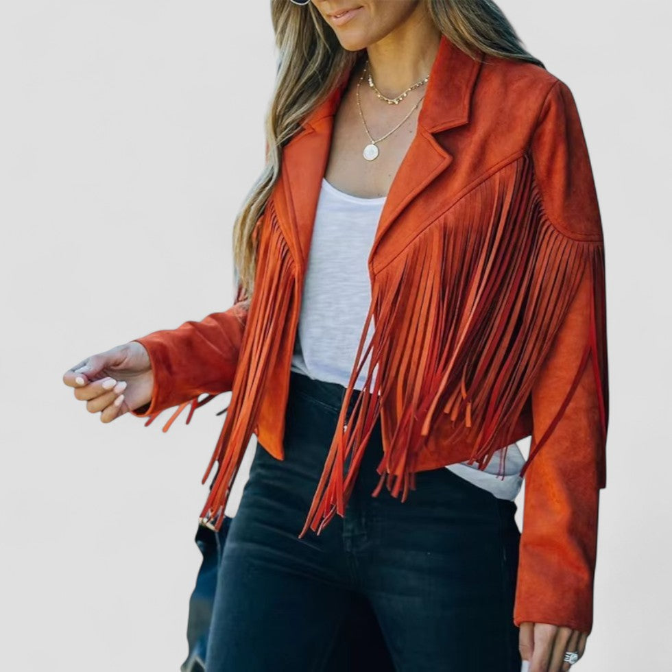 Ladies' Distressed Edge Short Jacket