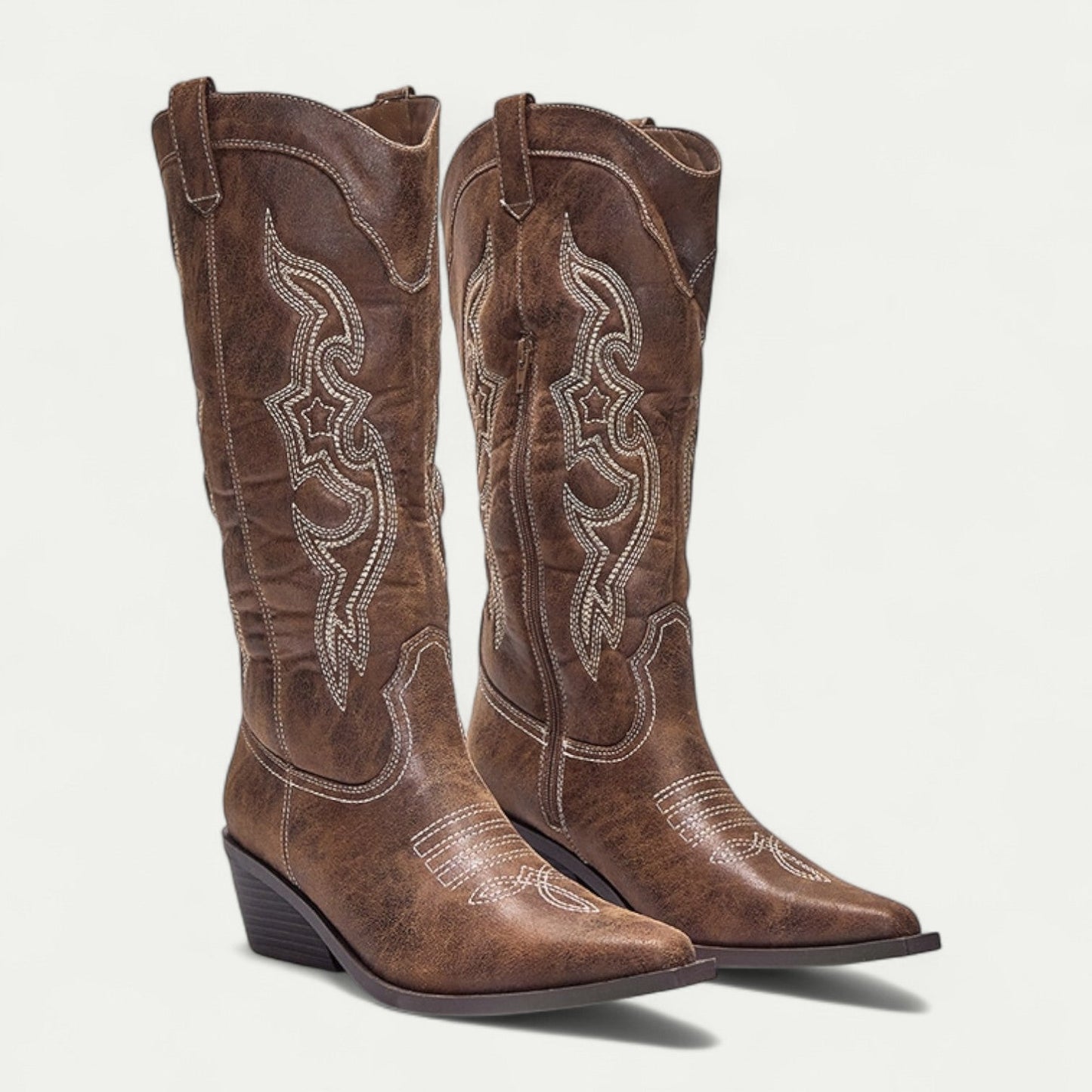 Ladies Classic Leather Cowboy Boots