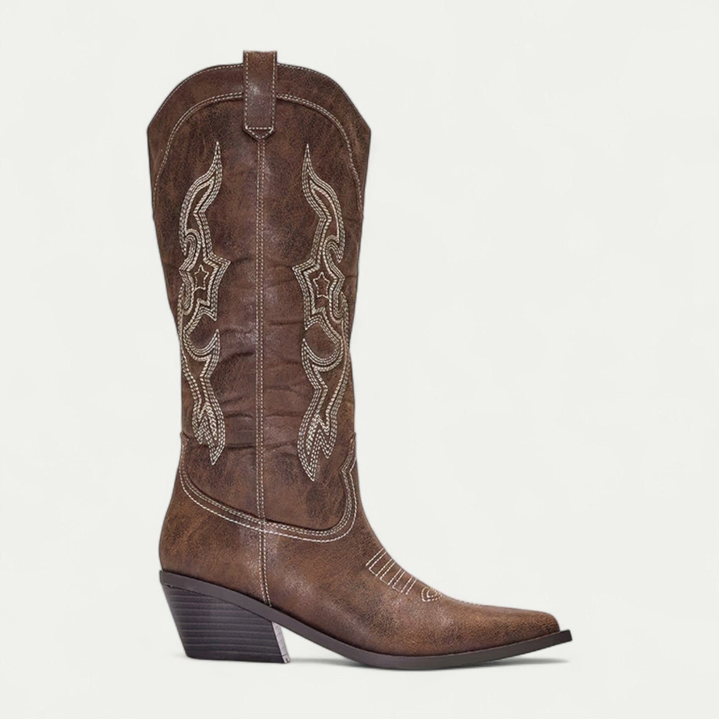 Ladies Classic Leather Cowboy Boots