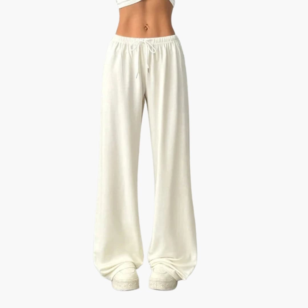 Women's Casual Wide Leg Pull-On Cotton Pants