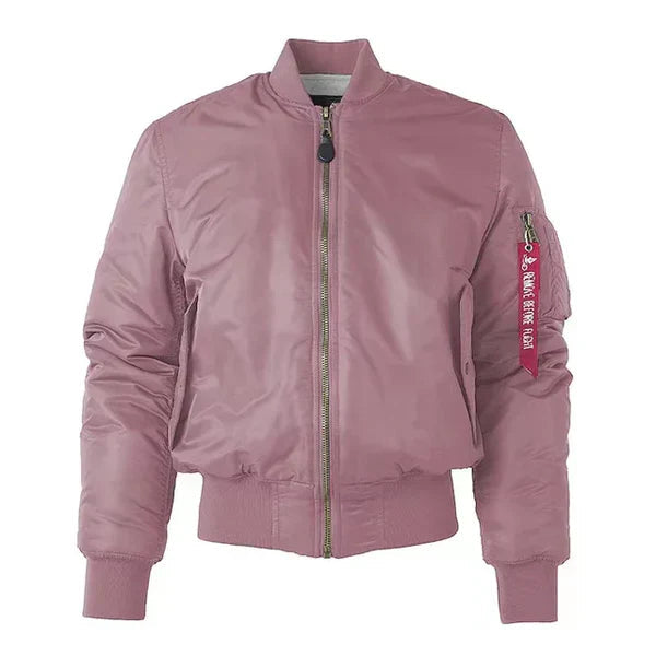 Waterproof Women's Bomber Winter Coat with Zip Pockets