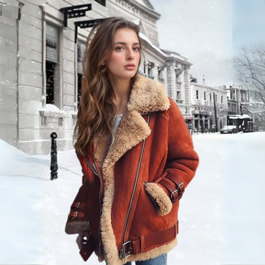 Warm Women's Parka Coat with Adjustable Belt - OutfitLondon