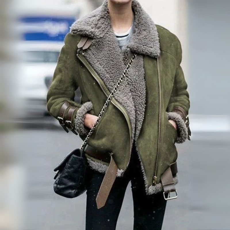 Warm Women's Parka Coat with Adjustable Belt
