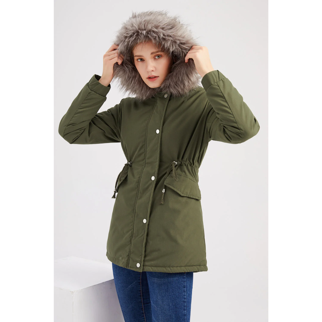 Warm Women's Down Parka Winter Coat - OutfitLondon