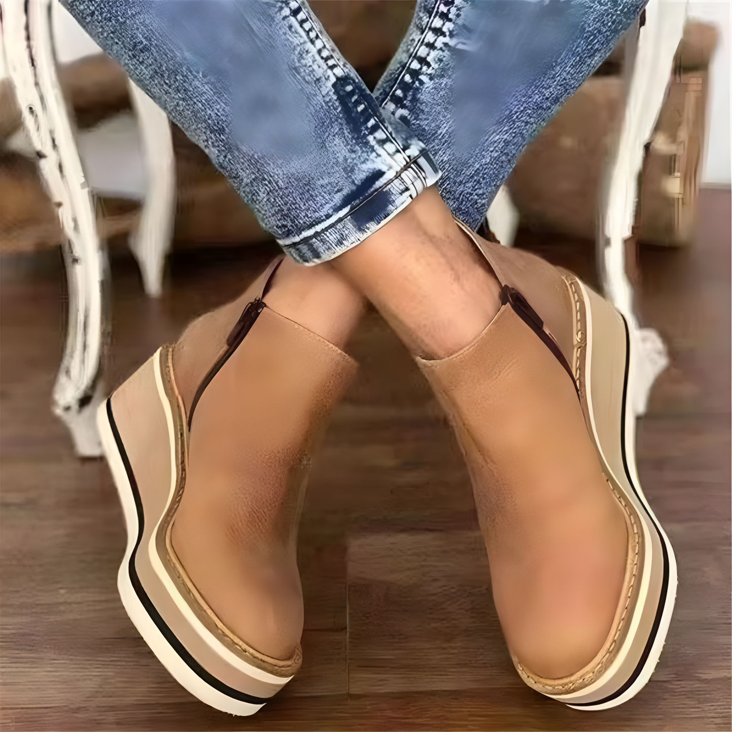 Women's Comfortable Low Heel Ankle Boots