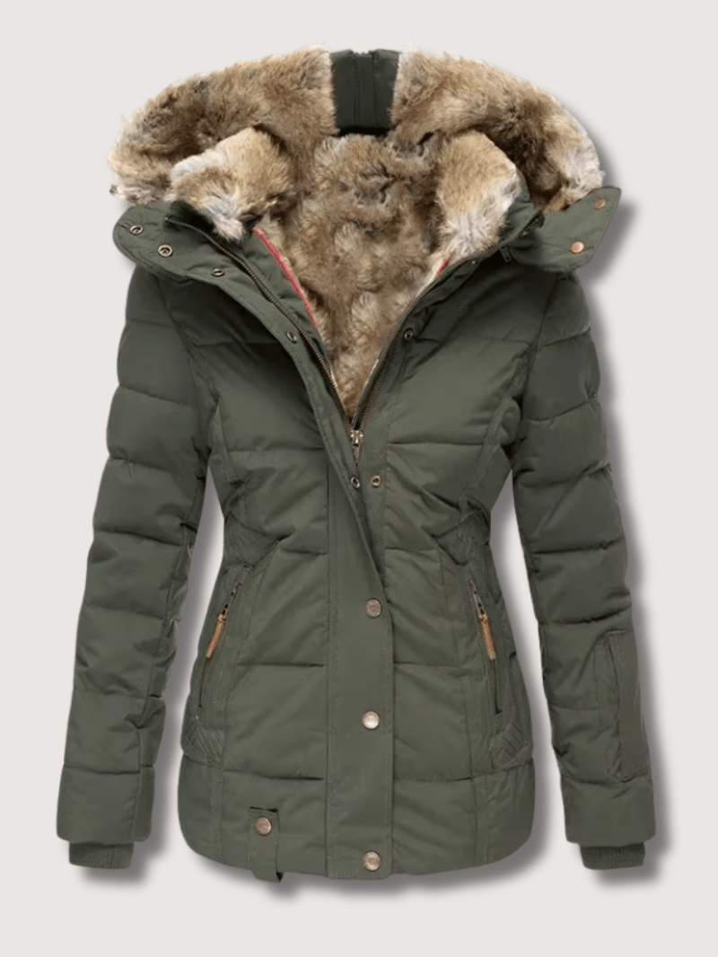 Fitted Waist Warm Winter Coat