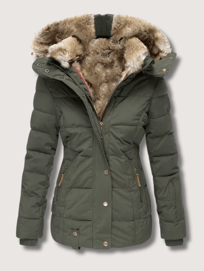 Fitted Waist Warm Winter Coat