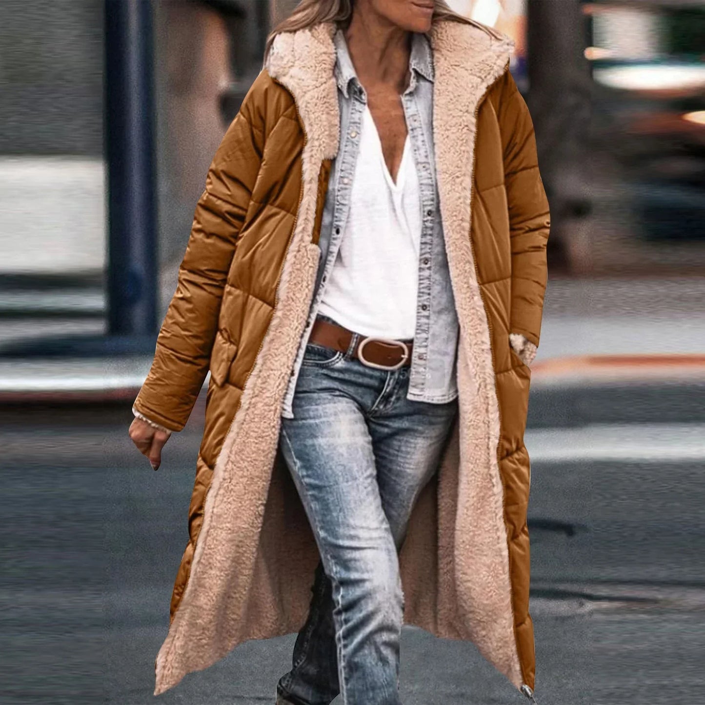 Cozy Insulated Ladies Winter Parka Coat
