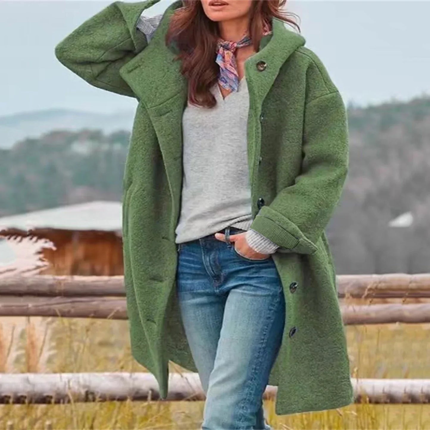 Warm Fleece Lined Ladies Hooded Jacket - OutfitLondon