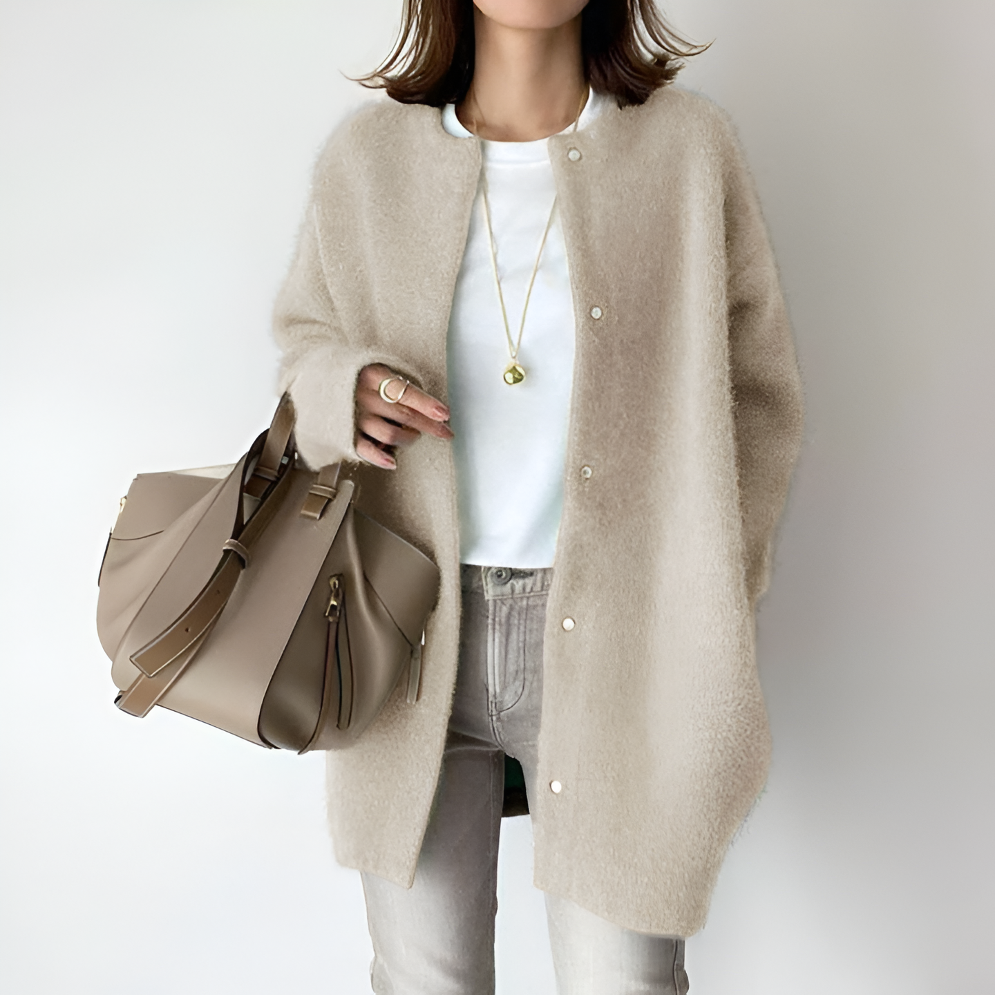 Cozy Ladies' Crew Neck Wool Sweater