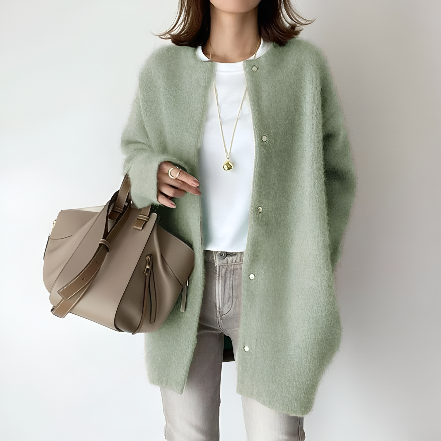 Cozy Ladies' Crew Neck Wool Sweater