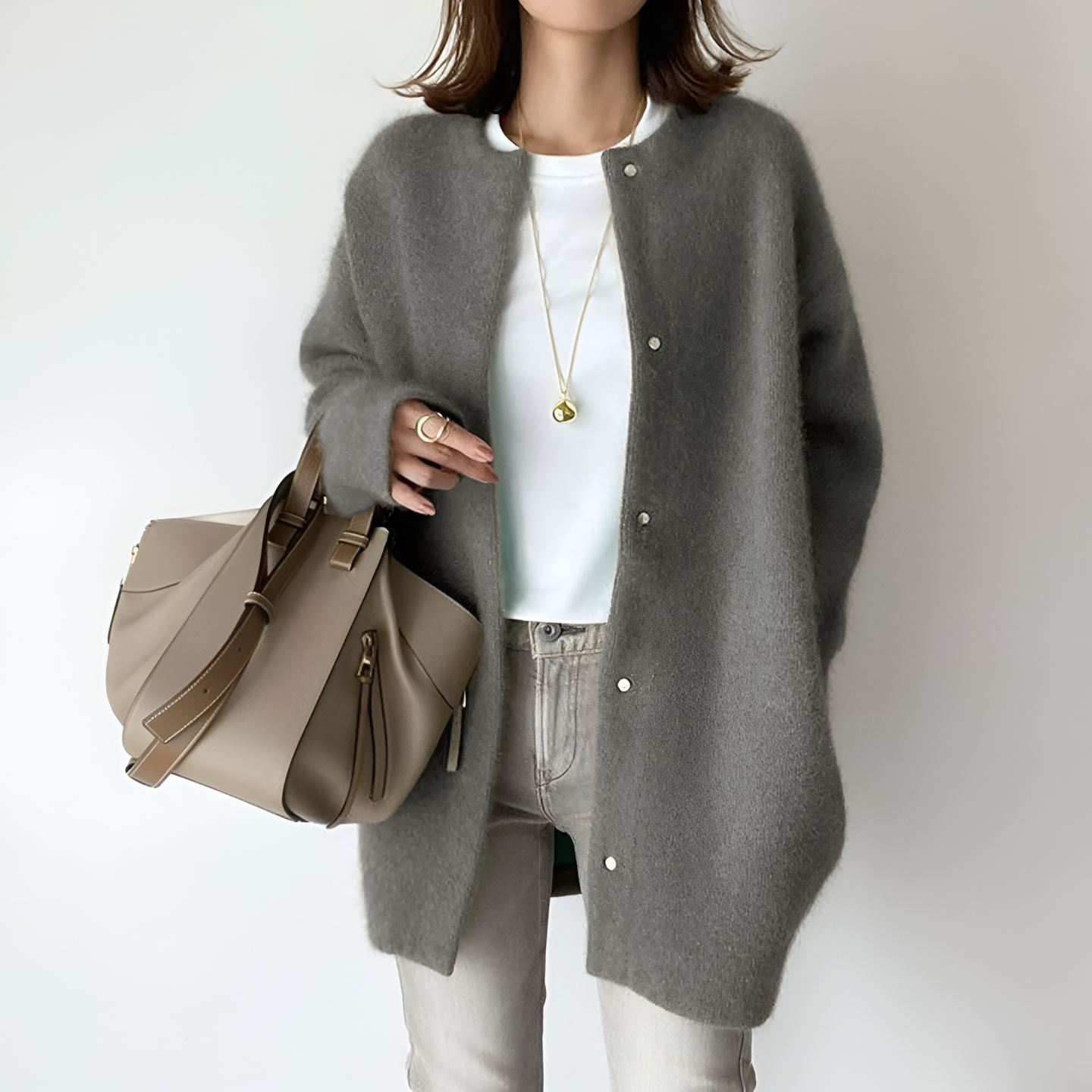 Cozy Ladies' Crew Neck Wool Sweater