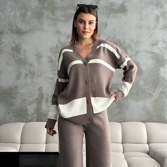 Women's Soft Knitted 2 Piece Sweater Outfit - OutfitLondon