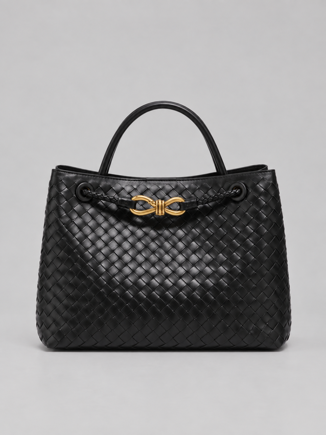 Women's Stylish Woven Vegan Leather Tote Handbag
