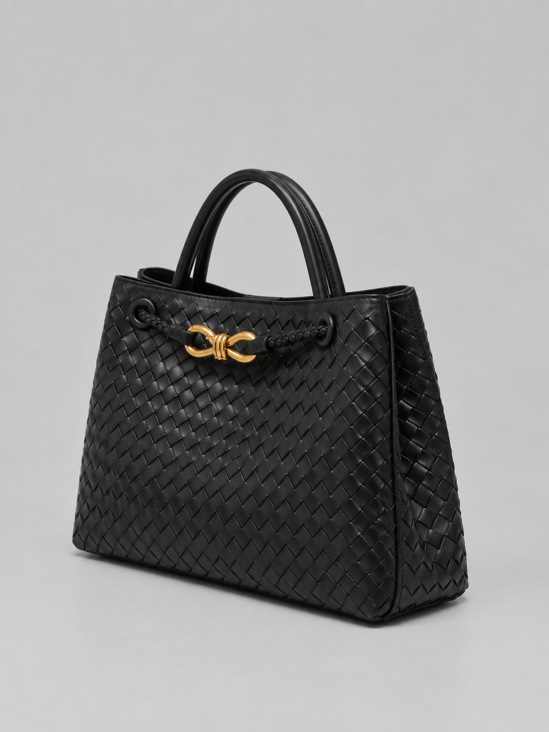 Women's Stylish Woven Vegan Leather Tote Handbag