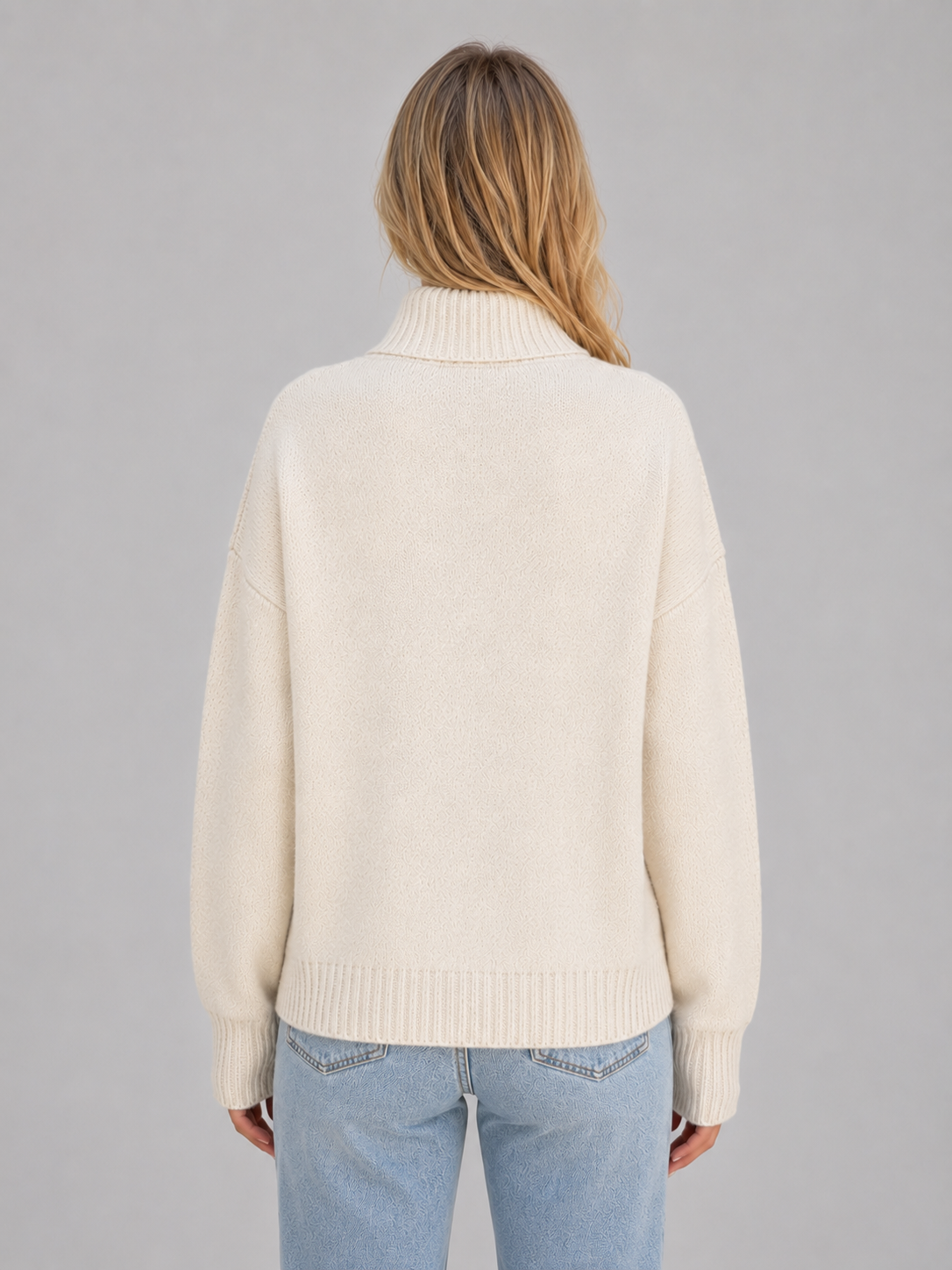 Women's Casual Soft Knit Zip-Up Cardigan with Funnel Neck
