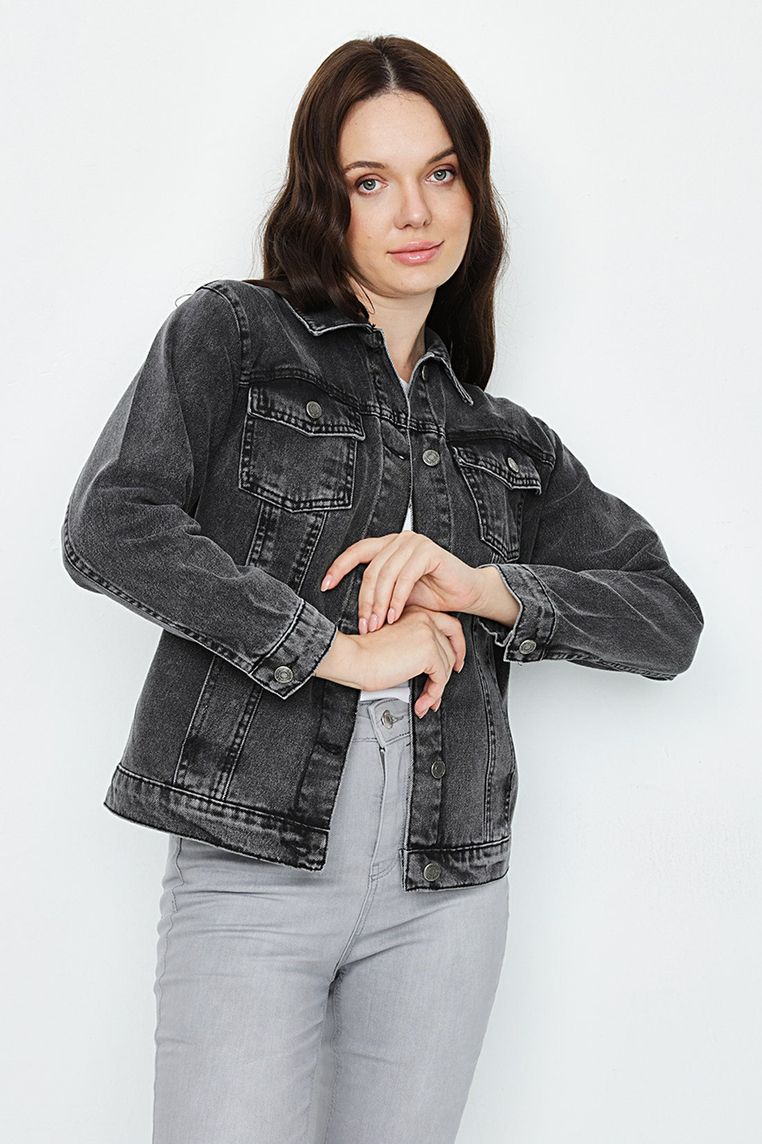 Relaxed Fit Womens Blue Jeans Jacket - OutfitLondon