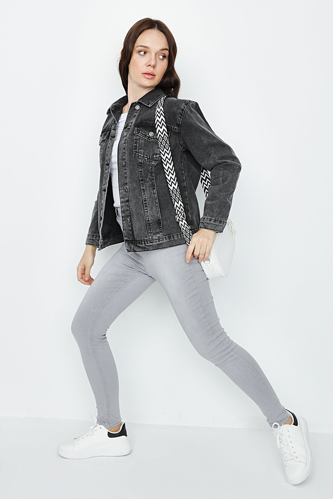 Relaxed Fit Womens Blue Jeans Jacket
