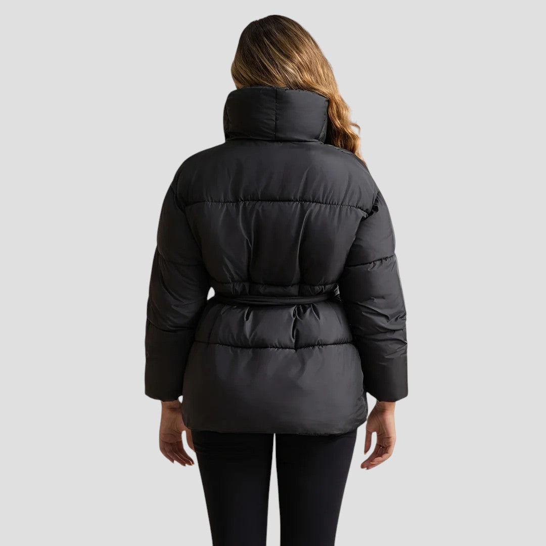 Warm Black Puffer Women's Coat