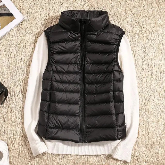 Lightweight Women's Down Puffer Vest - OutfitLondon