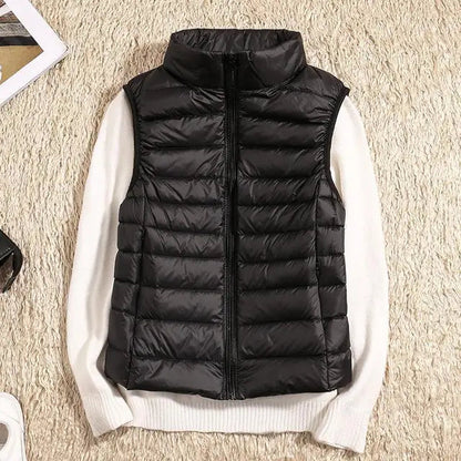 Lightweight Women's Down Puffer Vest - OutfitLondon