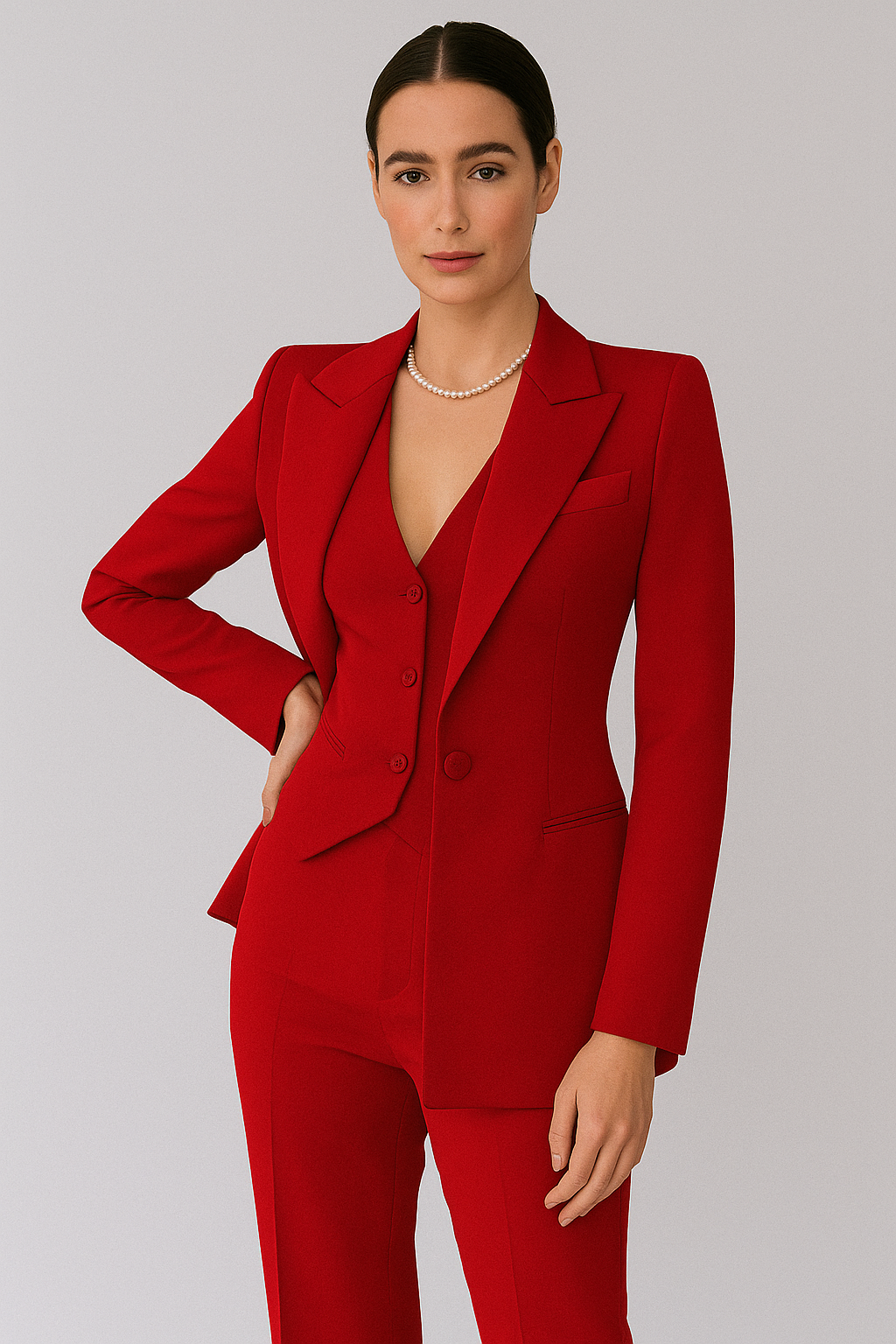 Classic 3-Piece Pantsuit Set for Women