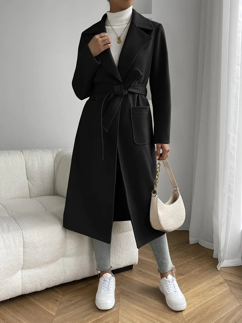 Classic Double Breasted Winter Coat for Women - OutfitLondon