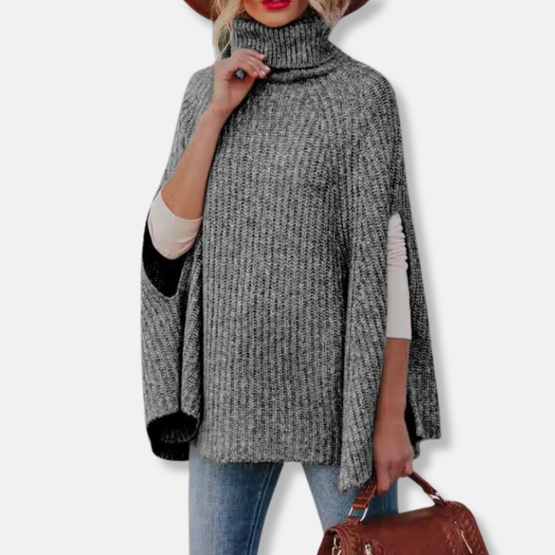 Cozy Oversized Turtleneck Sweater for Women - OutfitLondon
