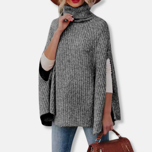 Cozy Oversized Turtleneck Sweater for Women - OutfitLondon